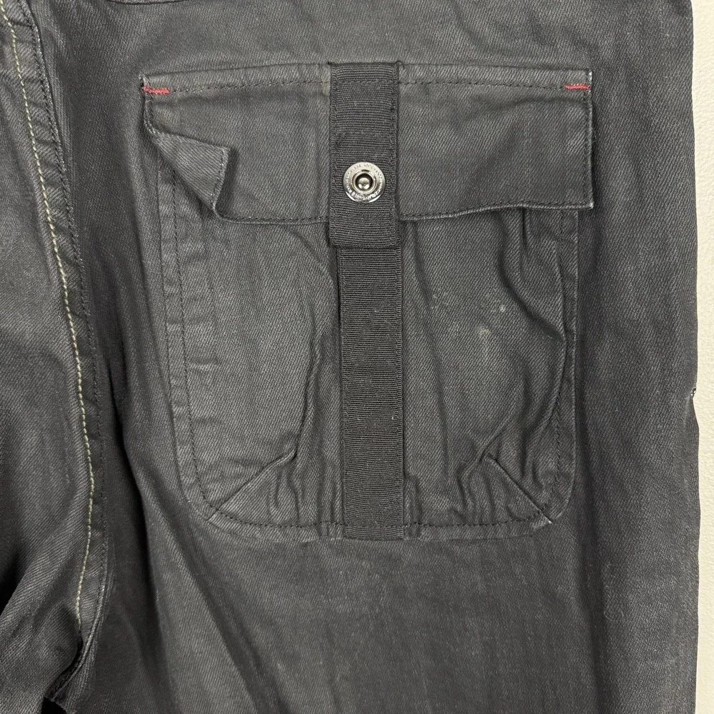 Coogi Men's‎ Black Jean Shorts Flap Pocket Hip Hop Streetwear Y2K Baggy Size 42